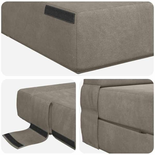 vidaXL Fällbar sängsoffa Ljusgrå 70 x 80 x 60 cm Tyg 900092