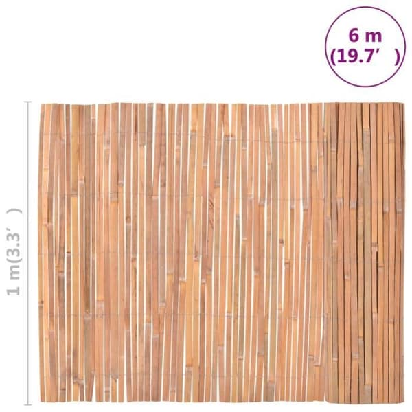Bambustaket - vidaXL - 100x600 cm - Brun - Brun