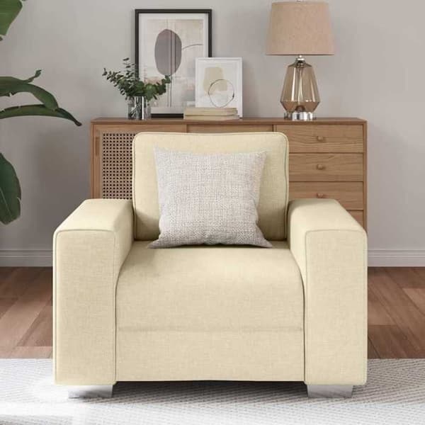 Krämsoffa med kudde 100 x 77 x 82 cm tyg