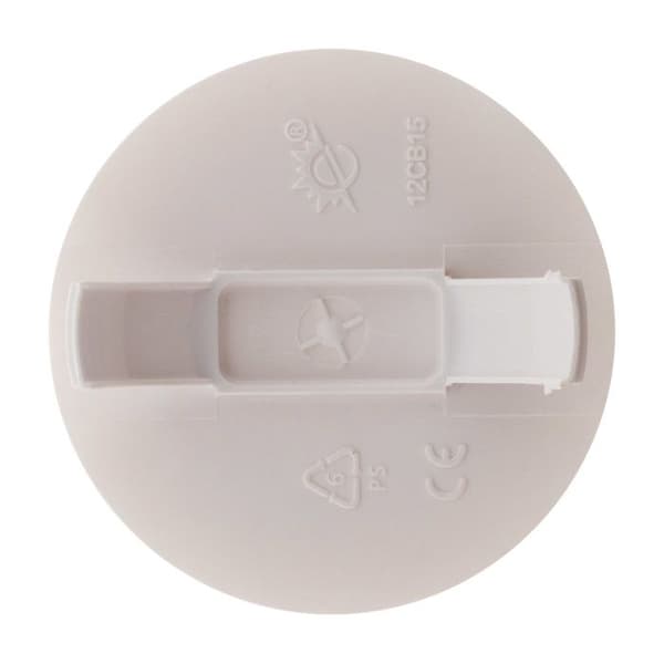 Skyddslock låda Ø60mm + 2 skruvar - Vit - Zenitech
