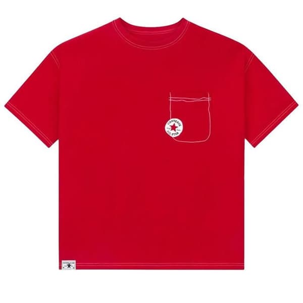 Röd T-shirt Herr Converse Sketch