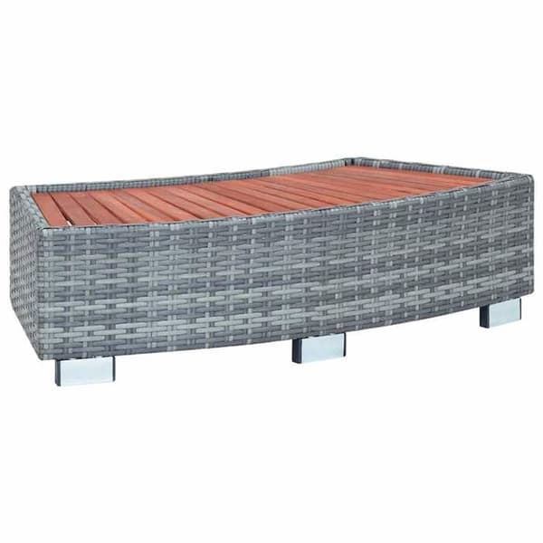 vidaXL Spa Step Grå Polyrotting 92 x 45 x 25 cm