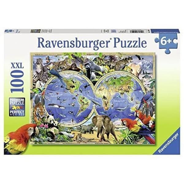 Ravensburger - 10540 3 - Pussel - Världens djur - 100 bitar 105403
