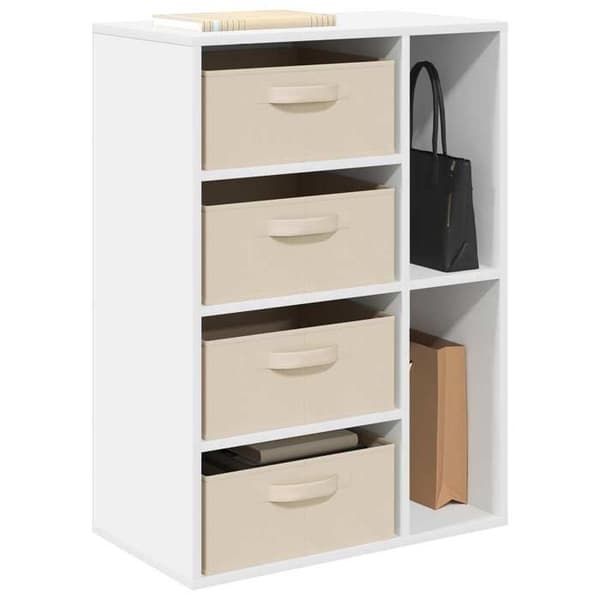 vidaXL Buffé med låda Vit 60 x 33,5 x 84 cm 8000468