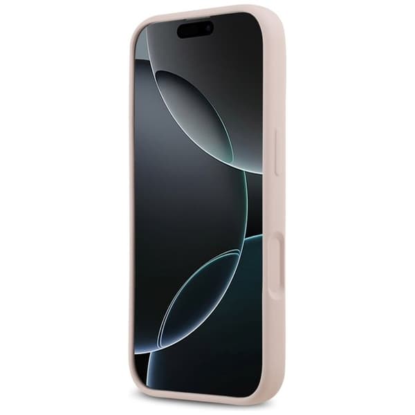 Coque Guess Silicone Big 4G Script för iPhone 17 - Ljusrosa