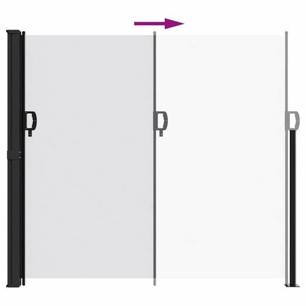 vidaXL Retractable sidokappa vit 180x500 cm 4004451