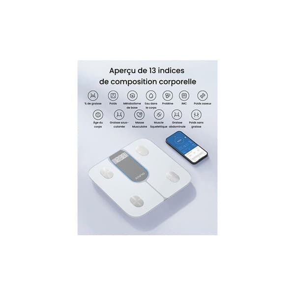 RENPHO - Ansluten balans Elis 1C - Bluetooth - Vit