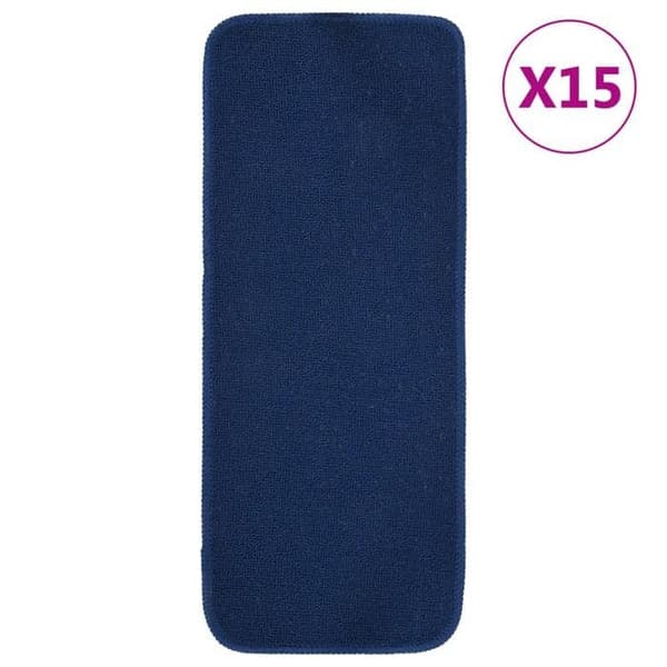vidaXL Trappmatta 15 st 60x25 cm Mörkblå Rektangulär 340398