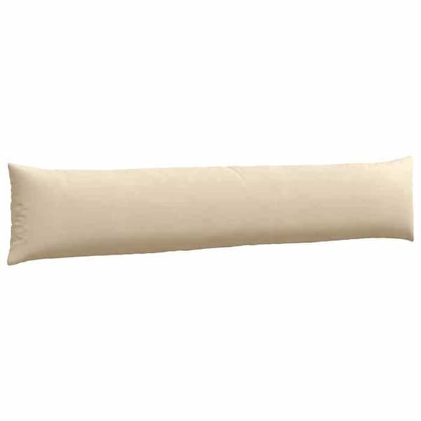 Coussin Vidaxl Soffkuddar 2 st Kräm 200 x 40 cm tyg