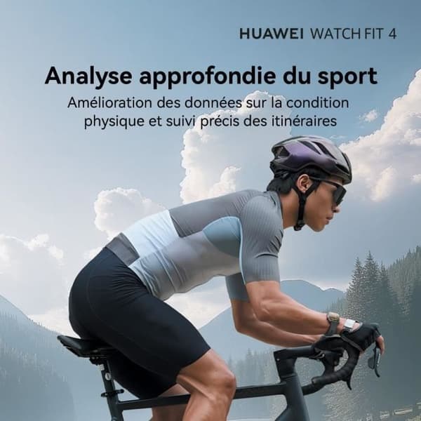 Huawei Watch Fit 4 Bluetooth Grå med armband i fluoroelastomer Vit