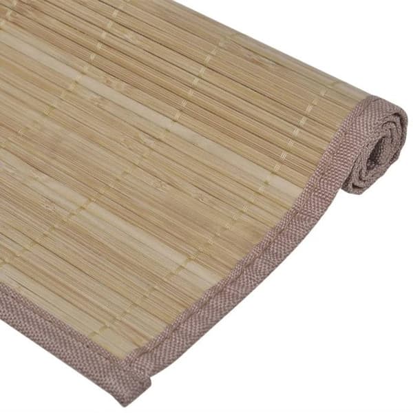 vidaXL Bordstabletter 6 st Bambu 30 x 45 cm Brun