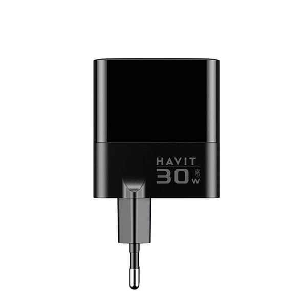 Laddare - HAVIT - UCLE001 EU - 30W - 2x USB - Typ-C - Snabbladdning