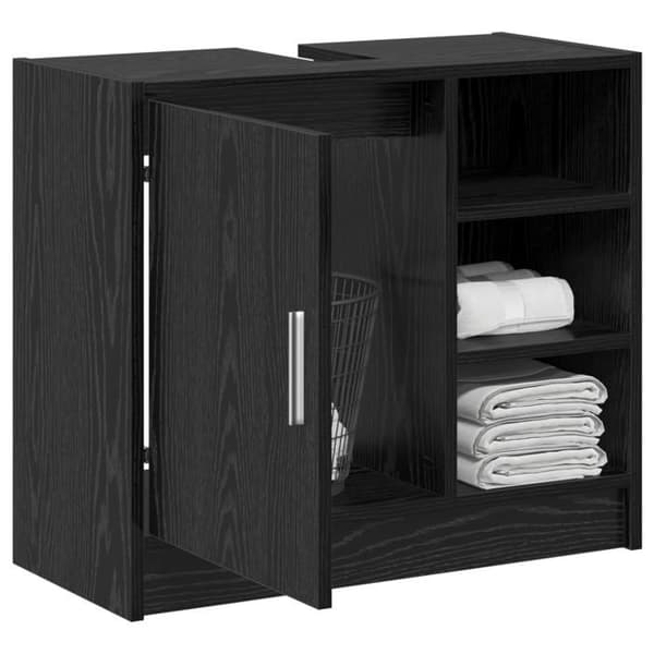 Underskåp - Svart Ek - 63x29x55 cm - Ingenjörsträ - Matt yta