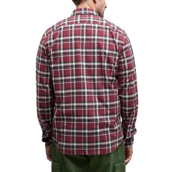 Rutig Skjorta Marin/Röd Herr Timberland Poplin