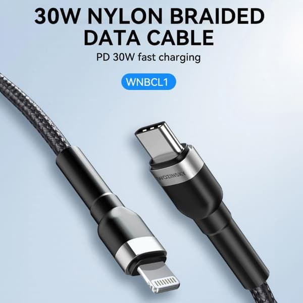 Câble Lightning Usb-C 30 W Wozinsky För Iphone 12, 13 Och 14, Snabb Laddning