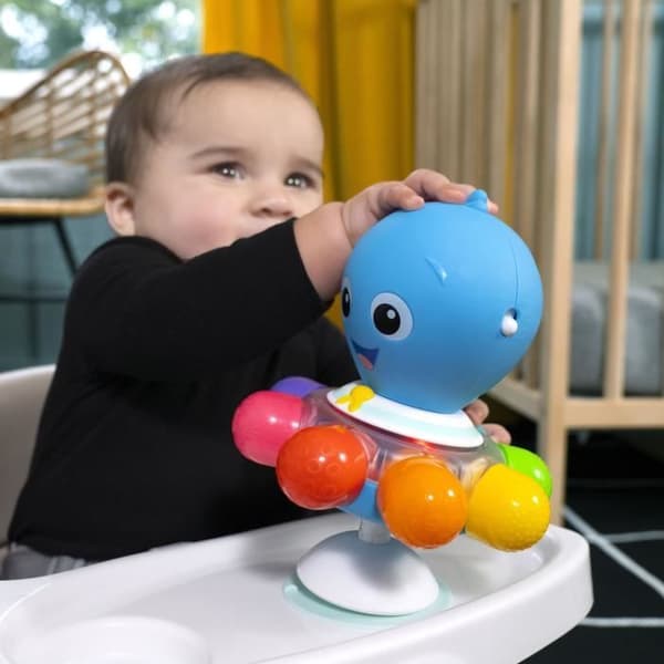 BABY EINSTEIN OPUS bläckfisk - Sensorisk sugpropp leksak som snurrar 3M+ babypresent