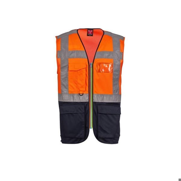 Payper Wear Extrovert säkerhetsväst - fluorescerande orange/marinblå