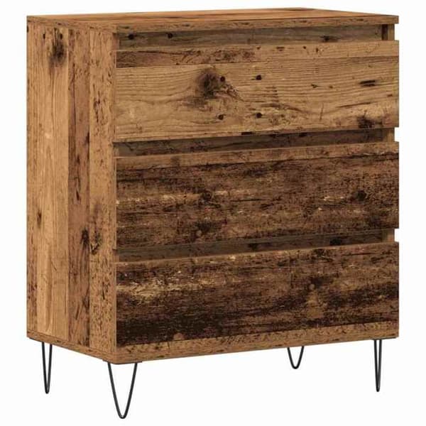 vidaXL Buffé Antik Trä 60 x 35 x 70 cm Ingenjörsträ 863495