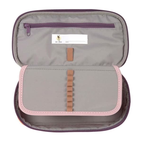 Pennfodral - Lässig - Unique School Spacy - Rosa / Neon-Orange - Polyester - Dragkedja