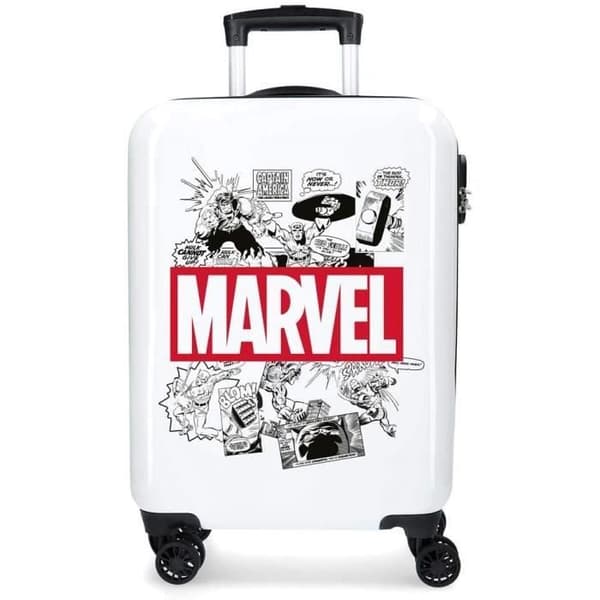 Valisettrolley Kabin - Marvel - Comic - Hård - 36x55x20 cm - 33L - 4 Multidirektionella Hjul