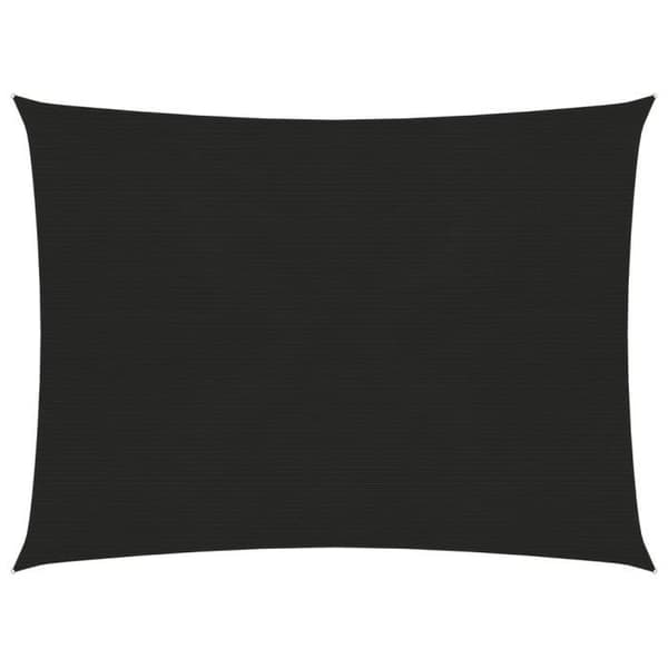 vidaXL Shade Sail 160 g-m² Svart 5x6 m HDPE