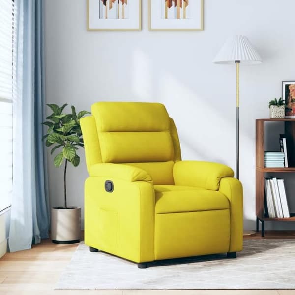 vidaXL Gul sammet recliner 373507