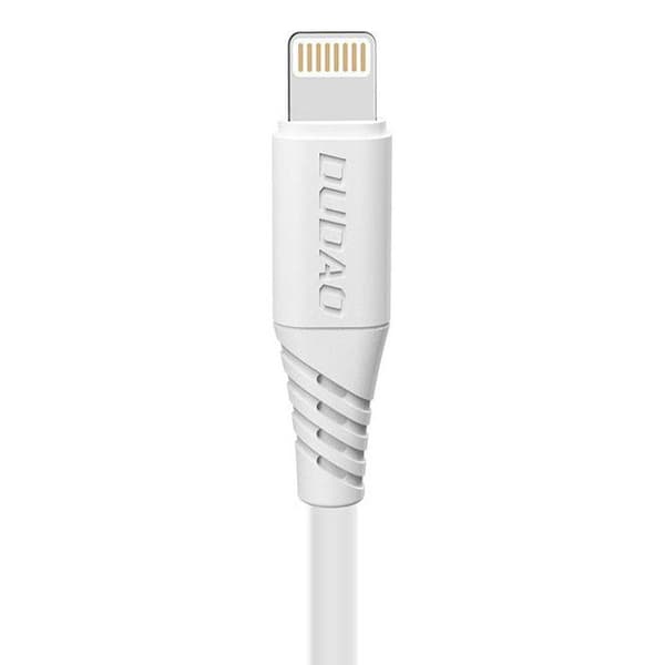 USB-Lightning-kabel - DUDAO - 5A 1m - Vit - Snabbladdning QC3.0 - Dataöverföring