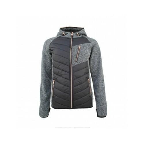 Peak Mountain Albert damfleece - svart/guldrosa - L