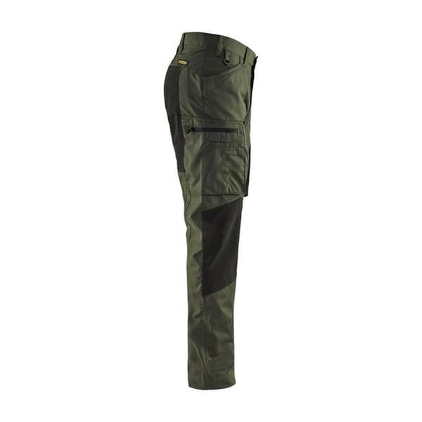 Arbetsbyxor Blaklader polycotton ultralätt - Armégrön / Svart