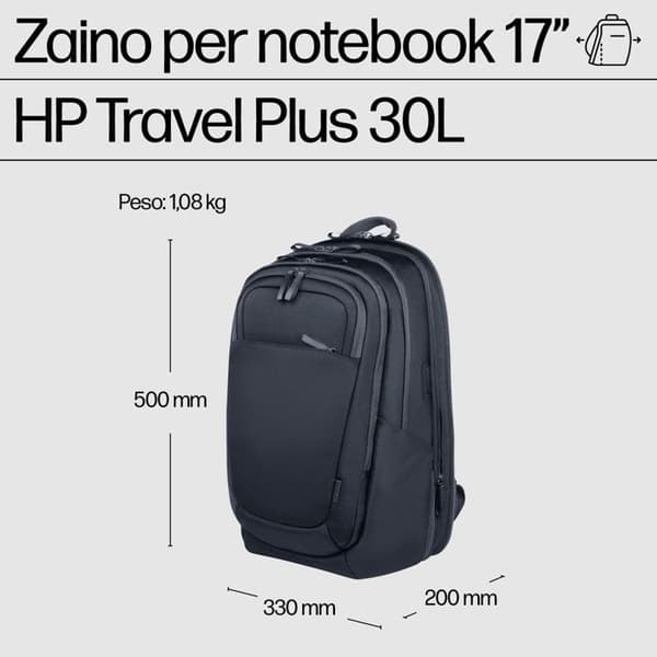 HP Travel Plus 30L 17p Laptop