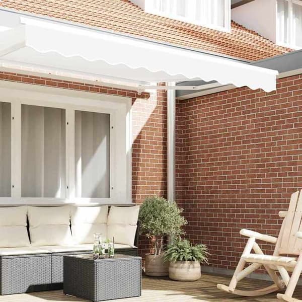 vidaXL Ersättning av valance Vit 3 m Polyester 42000765