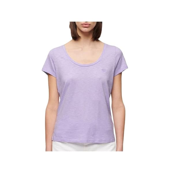 T-shirt Superdry Dam Scoop Rosa Bomull