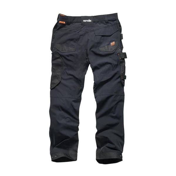 Arbetsbyxor - Scruffs - Pro Flex Plus - Svart - Storlek 38 S - 92% polyester, 8% elastan