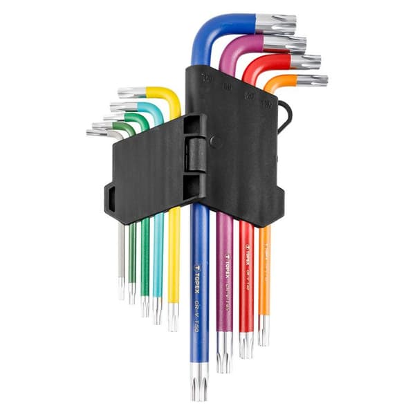 Torx-nycklar, färgglada, 9-delarsset.