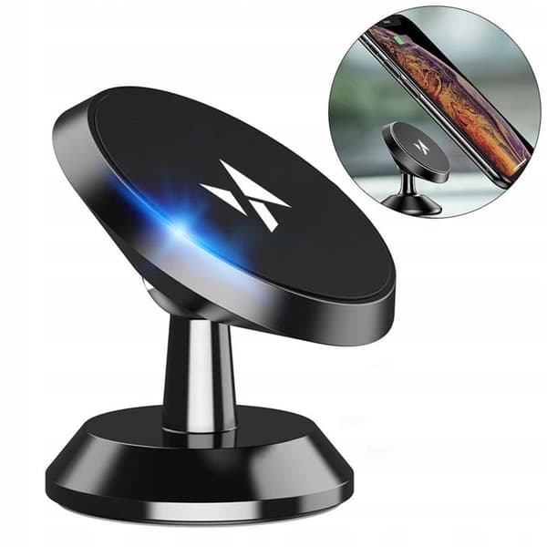 Stöd för magnetisk bil Wozinsky 360° självhäftande för iPhone och Android