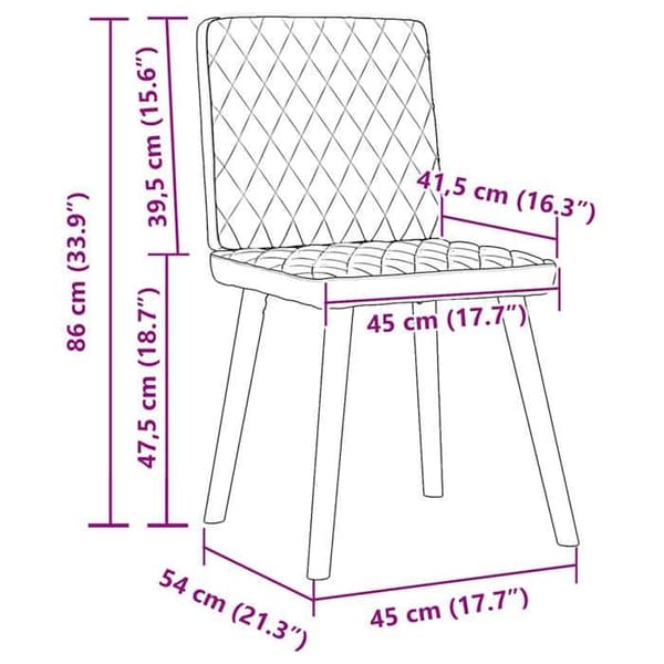 vidaXL Matstolar set om 2 gråa tyg, stol, soffstol, accentstol, köksstol, sits 4101130