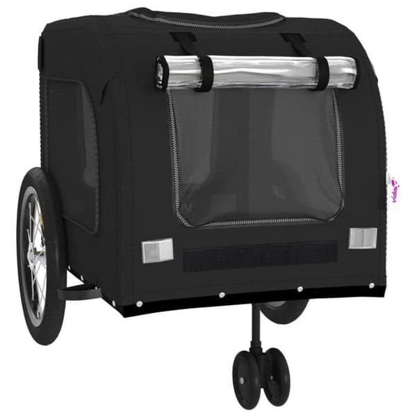 vidaXL djurcykelvagn svart 93856