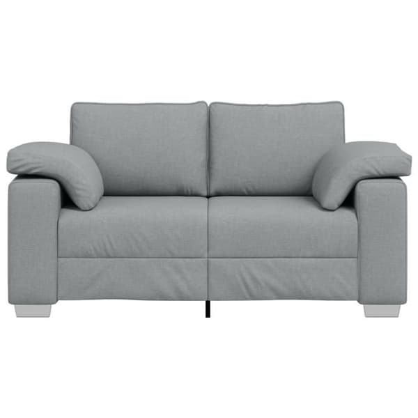 grå ljus 120 cm tyg loveseat