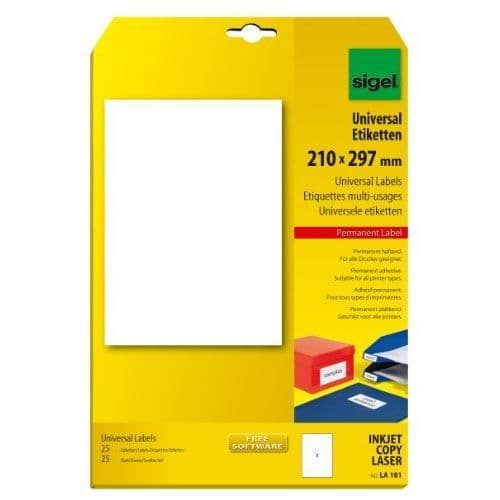 Sigel LA181 Paket med 25 A4-ark för 25...