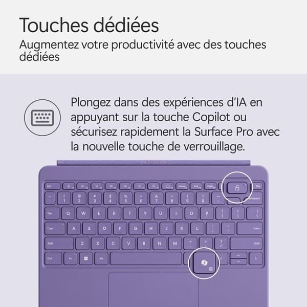 Tangentbord för Microsoft Surface Pro 12 tum med Surface Slim Pen - Lila