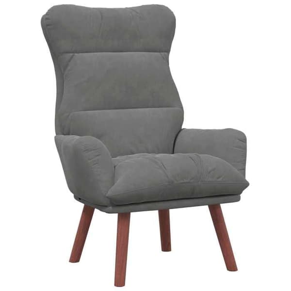 vidaXL fåtölj Mörkgrå 69 x 74 x 93 cm Sammet 42001835