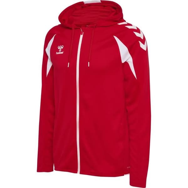 Hummel Core 2.0 hoodiejacka - true red/vit