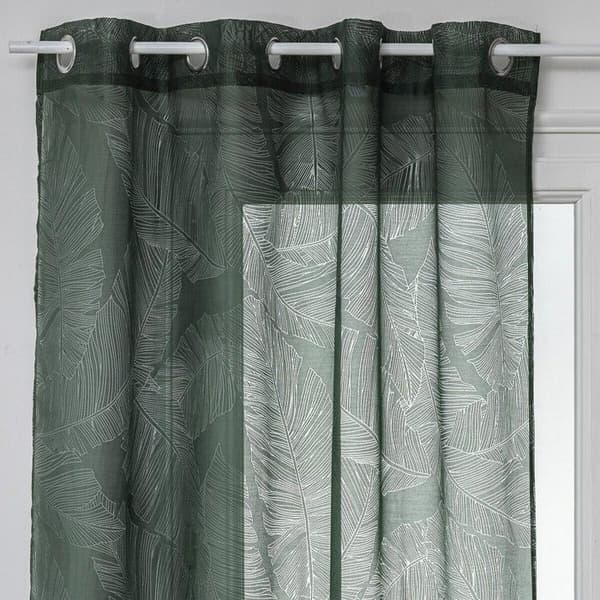 Voile "Devo" grön ceder 140x240cm - Atmosphera Inredningsdesigner