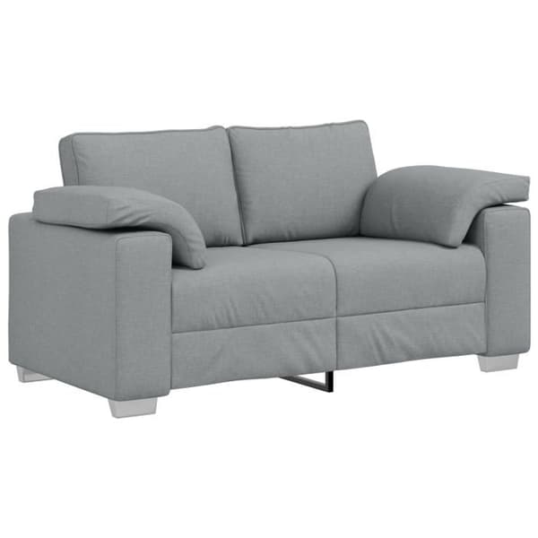 grå ljus 120 cm tyg loveseat