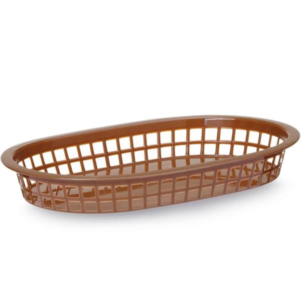 Oval brunt brödkorg, set om 6 - Hendi 426296