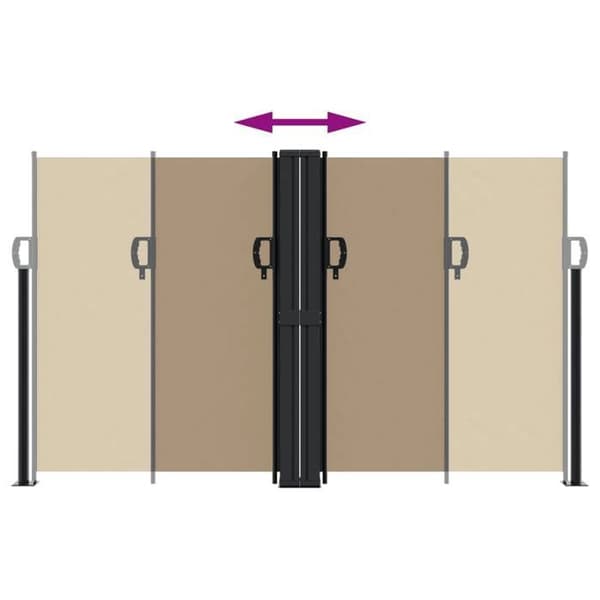 vidaXL Infällbart sidotak taupe 140x1000 cm 4004724
