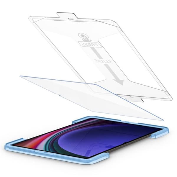 Härdat glas - Spigen - Galaxy Tab S9 Plus - Transparent - Glas.TR EZ-FIT - Optimal skydd