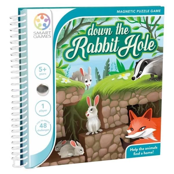 Pusselspel - SMARTA SPEL - Down the Rabbit Hole - 48 bitar - Magnetisk