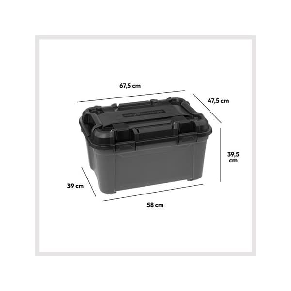 Plastlåda 80L svart - 5 five simply smart