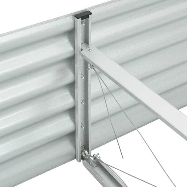 Planteringskärl - vidaXL - 240x80x44 cm - Galvaniserat stål - Silver - Rektangulär